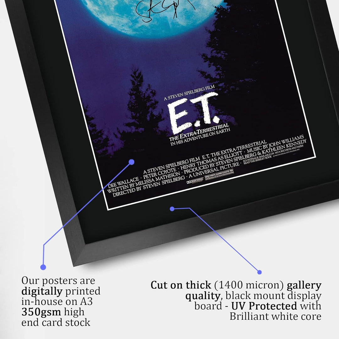 HWC Trading E.T. The Extra-Terrestrial A3 Gerahmte Signiert Gedruckt Autogramme Bild Druck-Fotoanzei