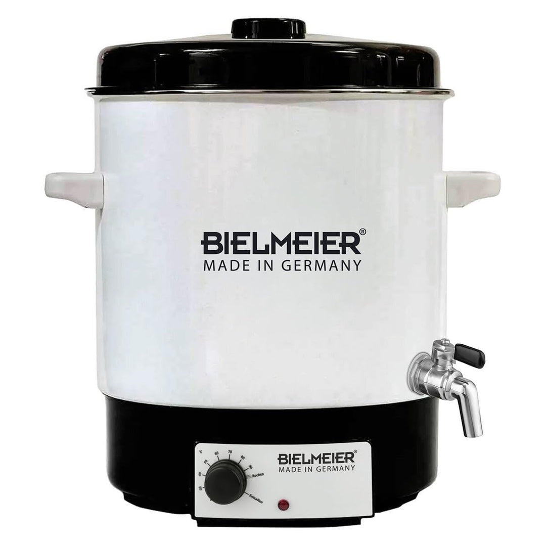 BIELMEIER Einkochautomat Emaille 2000 Watt 29 Liter BHG 680.2 Glühweinautomat Auslaufhahn Edelstahl