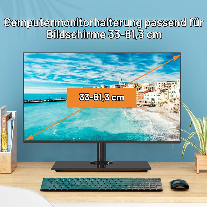 Pholiten Monitor Halterung für 13-32 Zoll Bildschirm mit Solider Konstruktion, Monitorständer mit Ge