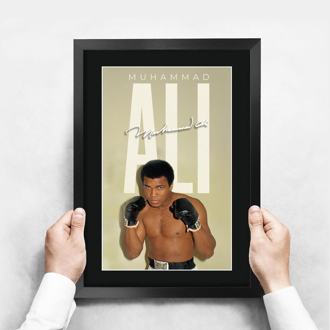 HWC Trading Muhammad Ali Boxing Geschenke Gedruckter Signierter Autogramm Poster für Fans von Boxspo