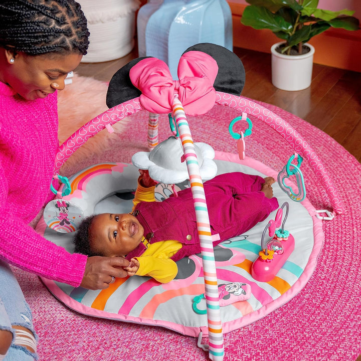 Bright Starts Disney Baby MINNIE MAUS Forever Besties Aktivitätsspielzeug mit Musik und Lichtern, Ro