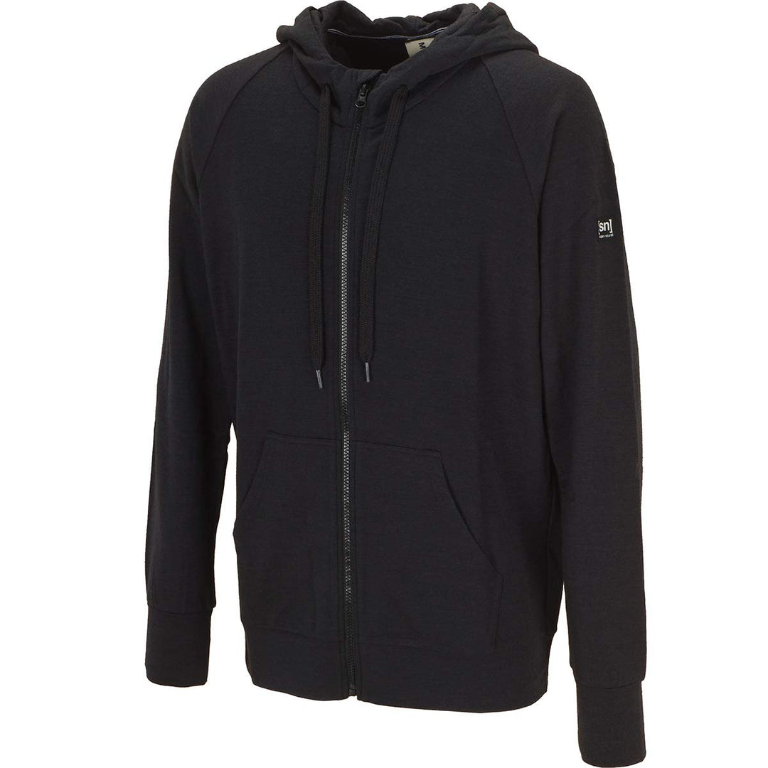 super.natural Herren Essential Zip Hoodie Herren Pullover S Schwarz Meliert, S Schwarz Meliert
