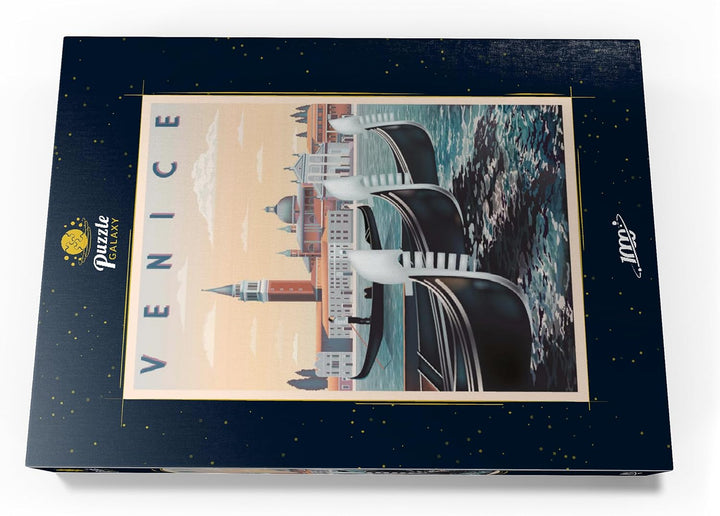 Venedig, Italien, Art Deco Style Vintage Poster, Illustration - Premium 1000 Teile Puzzle - MyPuzzle