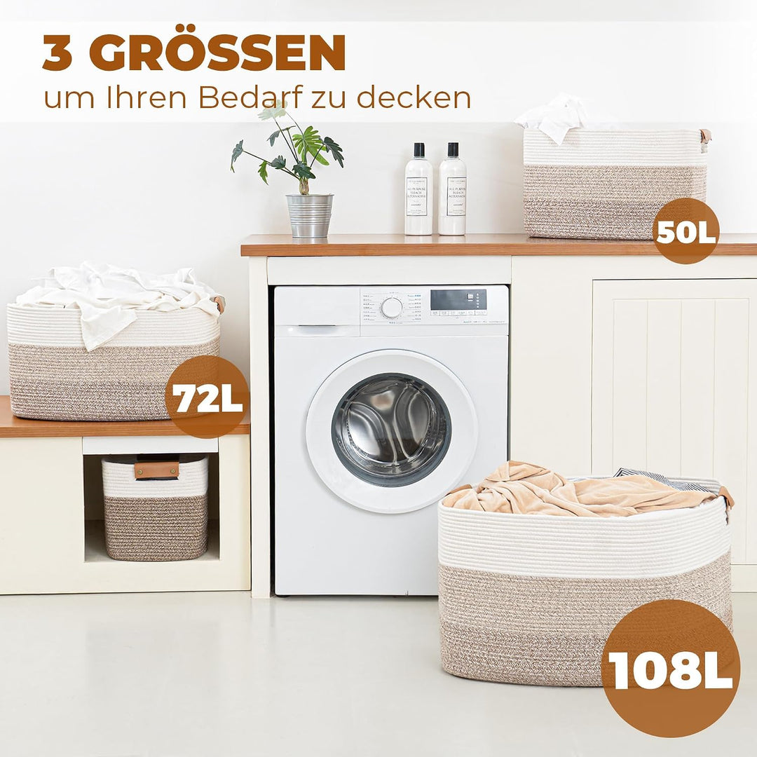 danpinera Wäschekorb, Korb Aufbewahrung, Faltbarer Wäschekorb, Aufbewahrungskorb für Baby Spielzeug,
