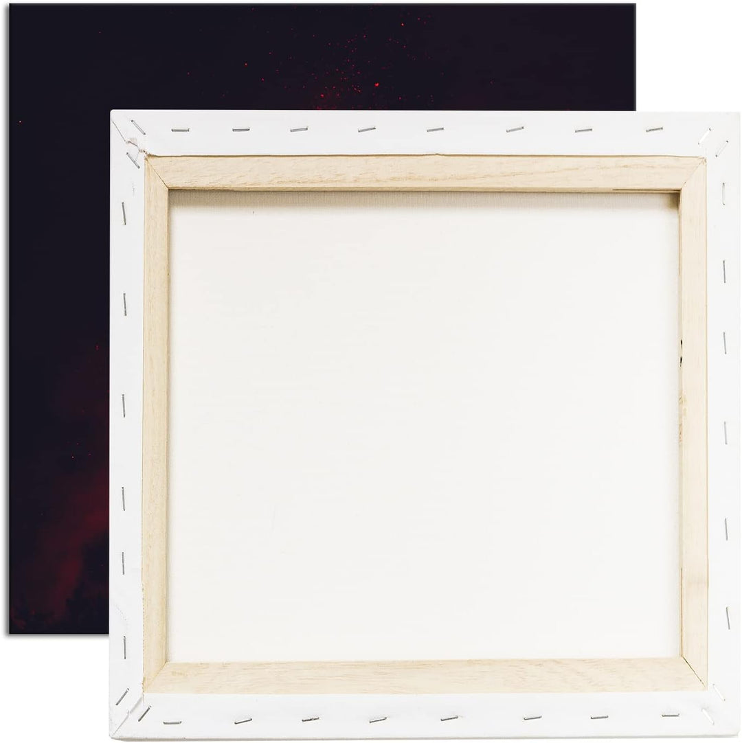 deyoli brennendes Feuer Format: 70x70 cm als Leinwandbild, Motiv fertig gerahmt auf Echtholzrahmen,