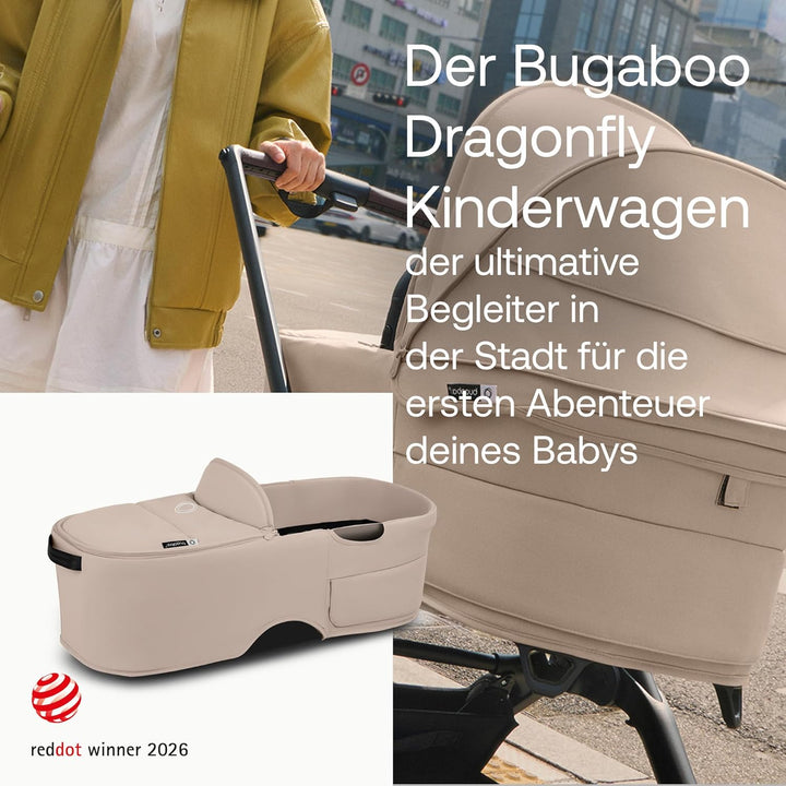 Bugaboo Dragonfly Liegewanne mit Lüftungsfenstern, einhändig faltbar in jeder Position, kompatibel m