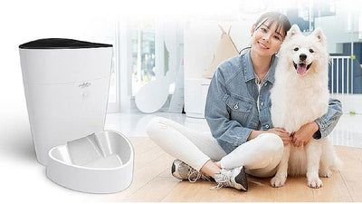 infactory Futterautomat: Smarter Futterspender für Hunde & Katzen mit WLAN und App, 4 l (Automatisch