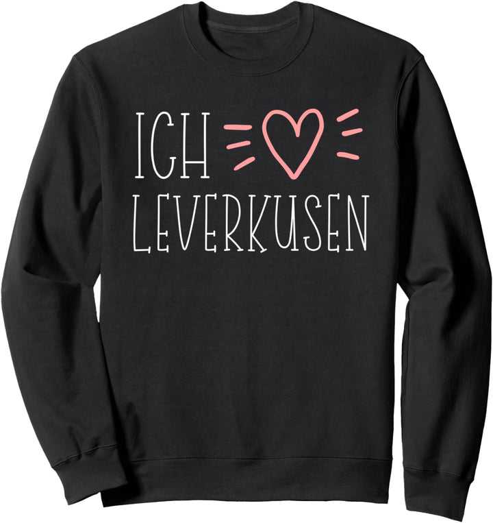 Ich liebe Leverkusen Herz Souvenir Geschenk Sweatshirt
