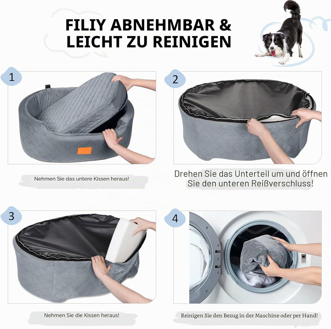 Hunde Autositz gross für grosse, mittelgrosse Hunde oder 2 kleine, mit 2 Sicherheitsgurten, Rückbank