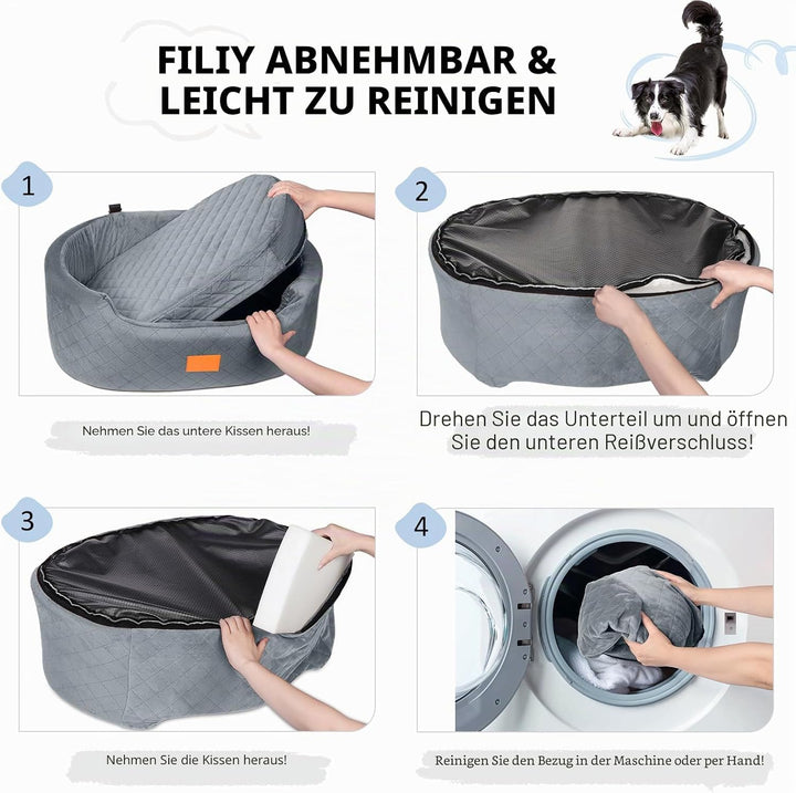Hunde Autositz gross für grosse, mittelgrosse Hunde oder 2 kleine, mit 2 Sicherheitsgurten, Rückbank