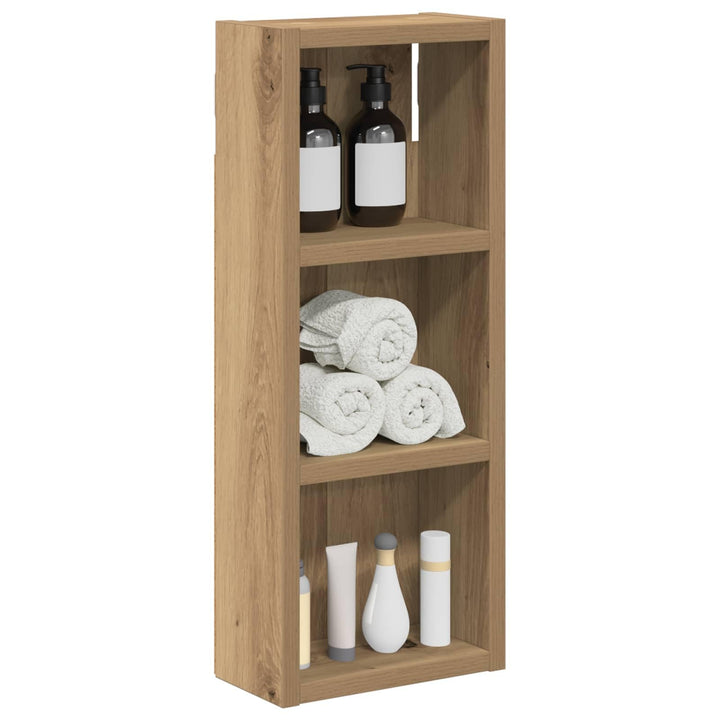 vidaXL Badezimmer-Wandschrank Kunsthandwerk Eiche 20 x 10 x 50 cm, Moderner Badschrank, rechteckiges