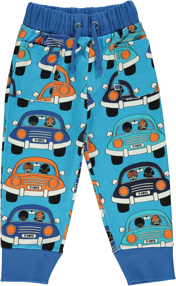 Småfolk Jungen with Pocket, Car Sweatpants 4-5 Jahre Ocean Blue, 4-5 Jahre Ocean Blue