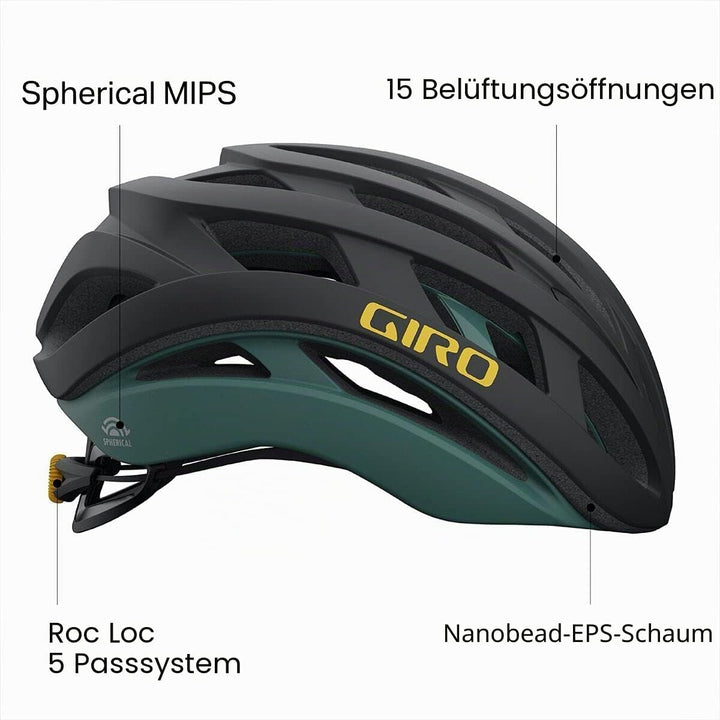 Giro Herren Helios Spherical Helm S Matte Warm Black, S Matte Warm Black
