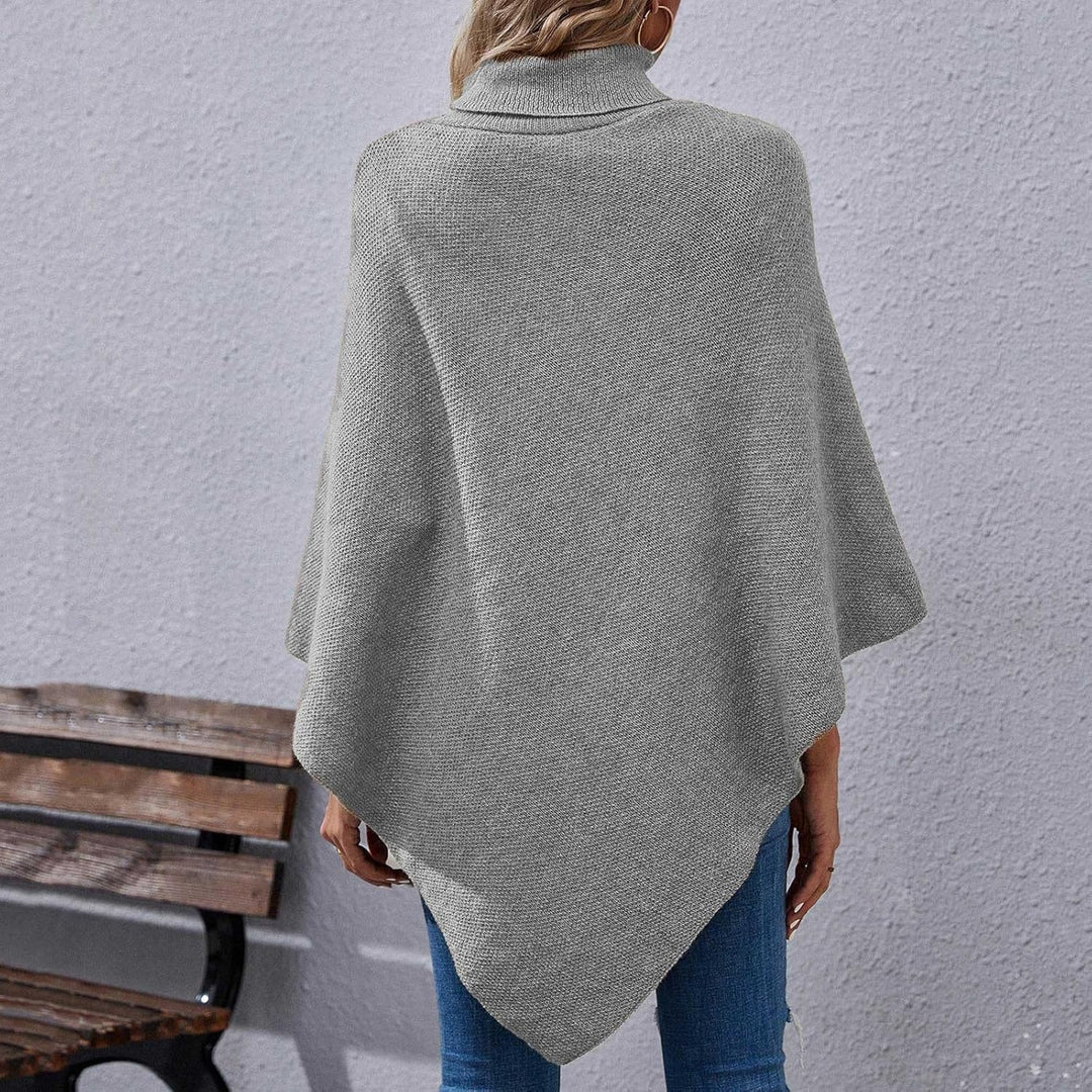 Ansenesna Warmer Poncho Damen Winter Lang Strick Ponchos & Capes Für Damen Asymmetrisch Poncho Feins