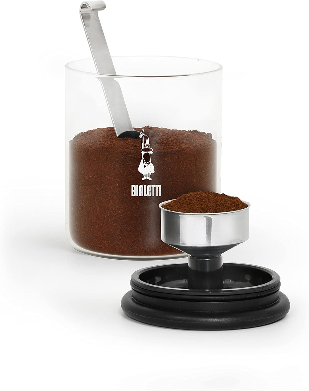 Bialetti 250 g Mokkaglas für Kaffee (mit Verschluss), Glas & - Perfetto Moka Classico: Gemahlener Ka