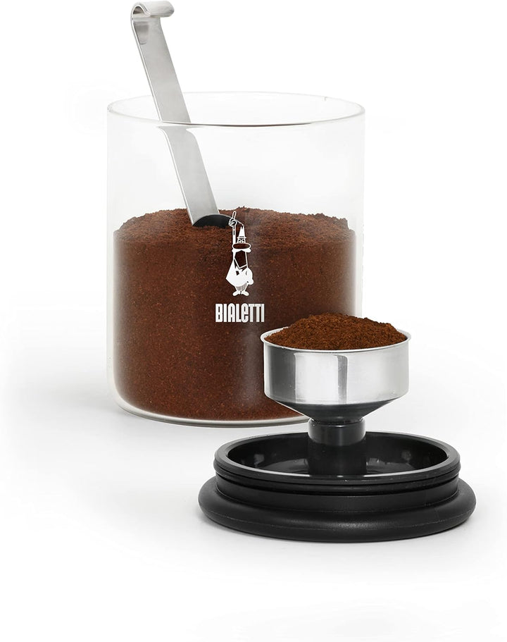Bialetti 250 g Mokkaglas für Kaffee (mit Verschluss), Glas & - Perfetto Moka Classico: Gemahlener Ka