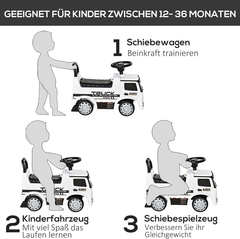 HOMCOM Rutscherfahrzeug Rutscherauto Babyrutscher Kinderfahrzeug lizenziert von Mercedes ANTOS-LKW-S