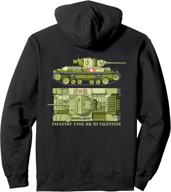 Mark III Valentine Infanteriepanzer Britischer WW2 Panzer Pullover Hoodie