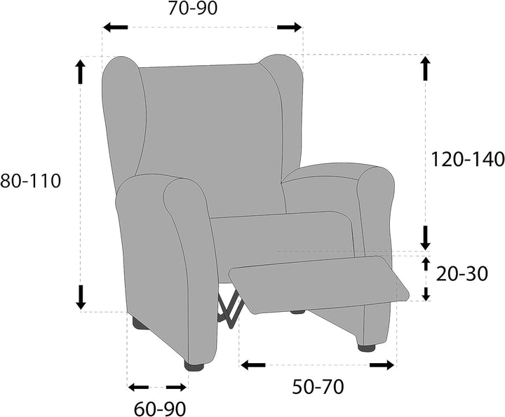 Martina Home Sesselhusse, elastisch Relax 32x42x8 cm braun RELAX Braun, RELAX Braun