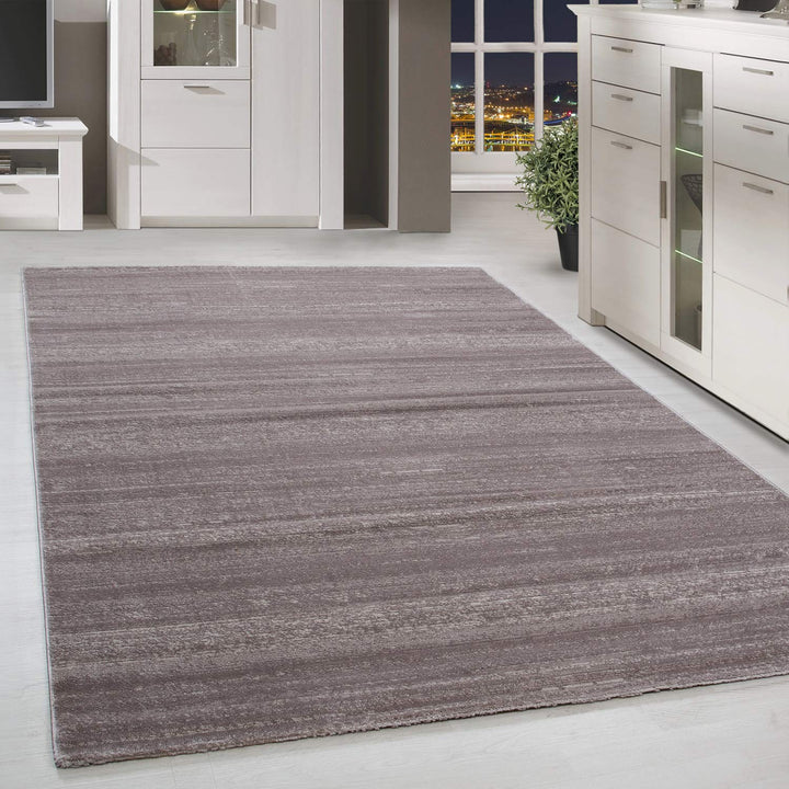 HomebyHome Teppich Wohnzimmer 80x150 cm Läufer Flurteppich Küche Beige Moderne Einfarbig Meliert Des