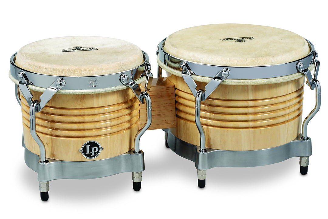 LP Latin Percussion Matador Wood Bongo Natural Chrome Hardware M201-AWC Natur, Chrom HW, Natur, Chro