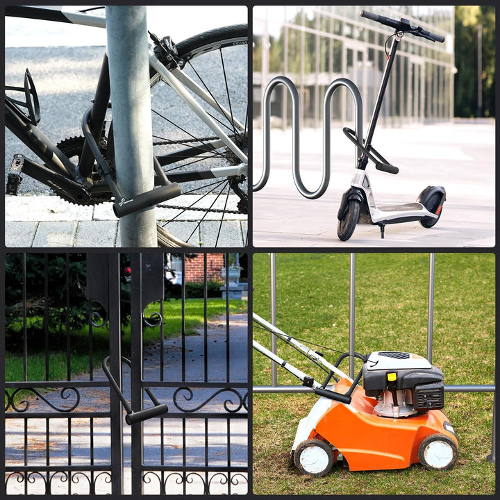 Sportneer Fahrradschloss, 18mm Bügelschloss mit verstellbarer Halterung & Schlüssel Anti-Diebstahl s