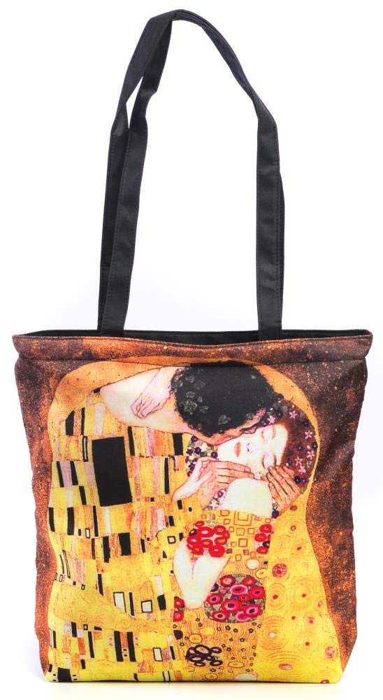 LUCKYWEATHER Shopper Einkaufstasche Damen Motiv KLIMT THE KISS I Shopping Bag wasserabweisend