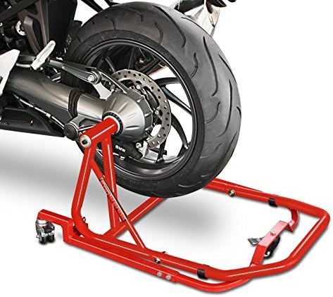 ConStands - Motorrad Montageständer für Ducati Diavel/S 11-22 Single Mover Rot hinten inkl. Rangierh