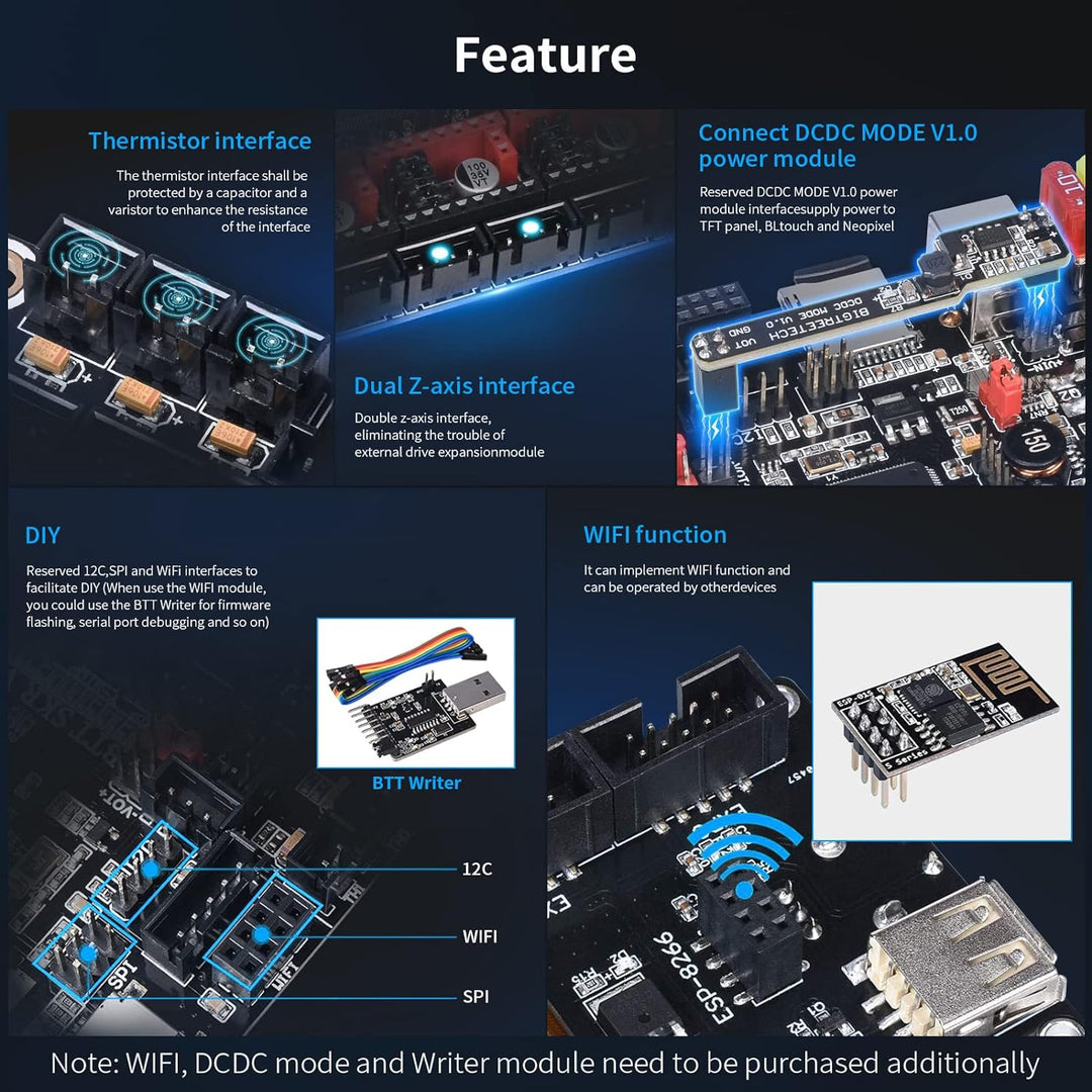 BIGTREETECH TMC2240 V1.0 Stepper Motor Driver 3A Peak Ultra Silent Driver SPI Mode for Manta M8P/M5P