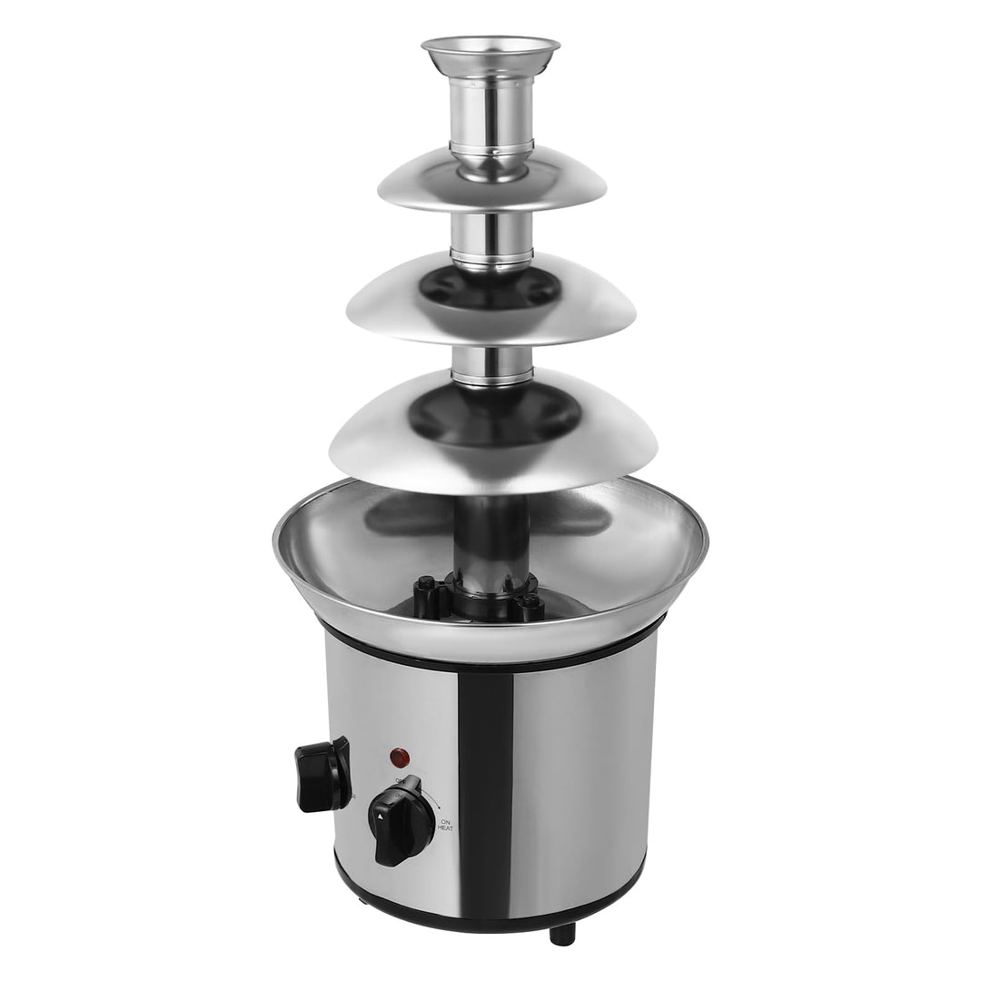 Schokoladenbrunnen, 170W Edelstahl Brunnen Set 1.8L, 4-Tier Schokolade Brunnen Maschine, 40℃ Heiztem