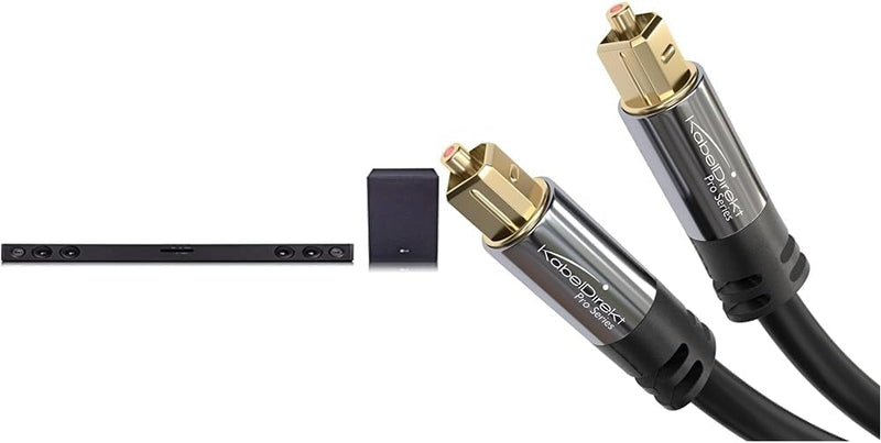 LG SQC2 2.1 Soundbar (300W) mit kabellosem Subwoofer für TVs ab 43 Zoll & KabelDirekt – TOSLINK-Kabe