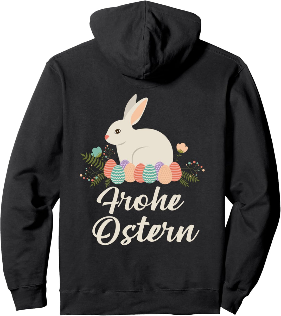 Frohe Ostern Osterhase Outfit Geschenk Ostereier Osternest Pullover Hoodie