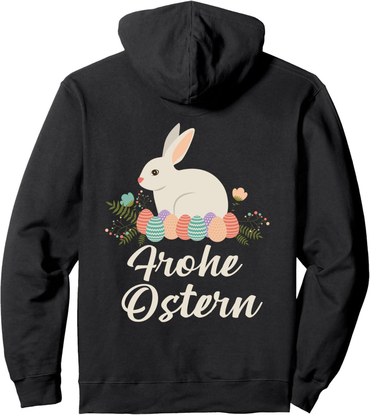 Frohe Ostern Osterhase Outfit Geschenk Ostereier Osternest Pullover Hoodie