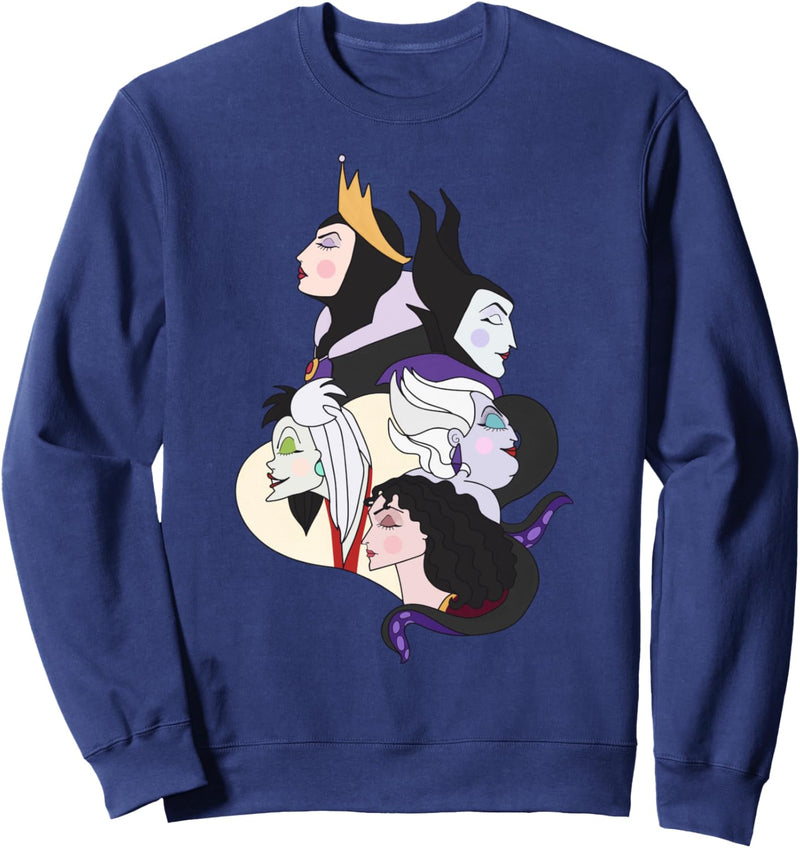 Disney Villains Stylized Profile Portraits Sweatshirt