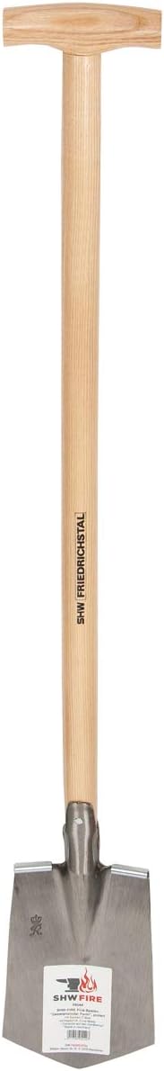 SHW-FIRE Leichter Damenspaten mit 93 cm Eschenholzstiel mit T-Griff - Ideal für Gartenarbeiten Spitz