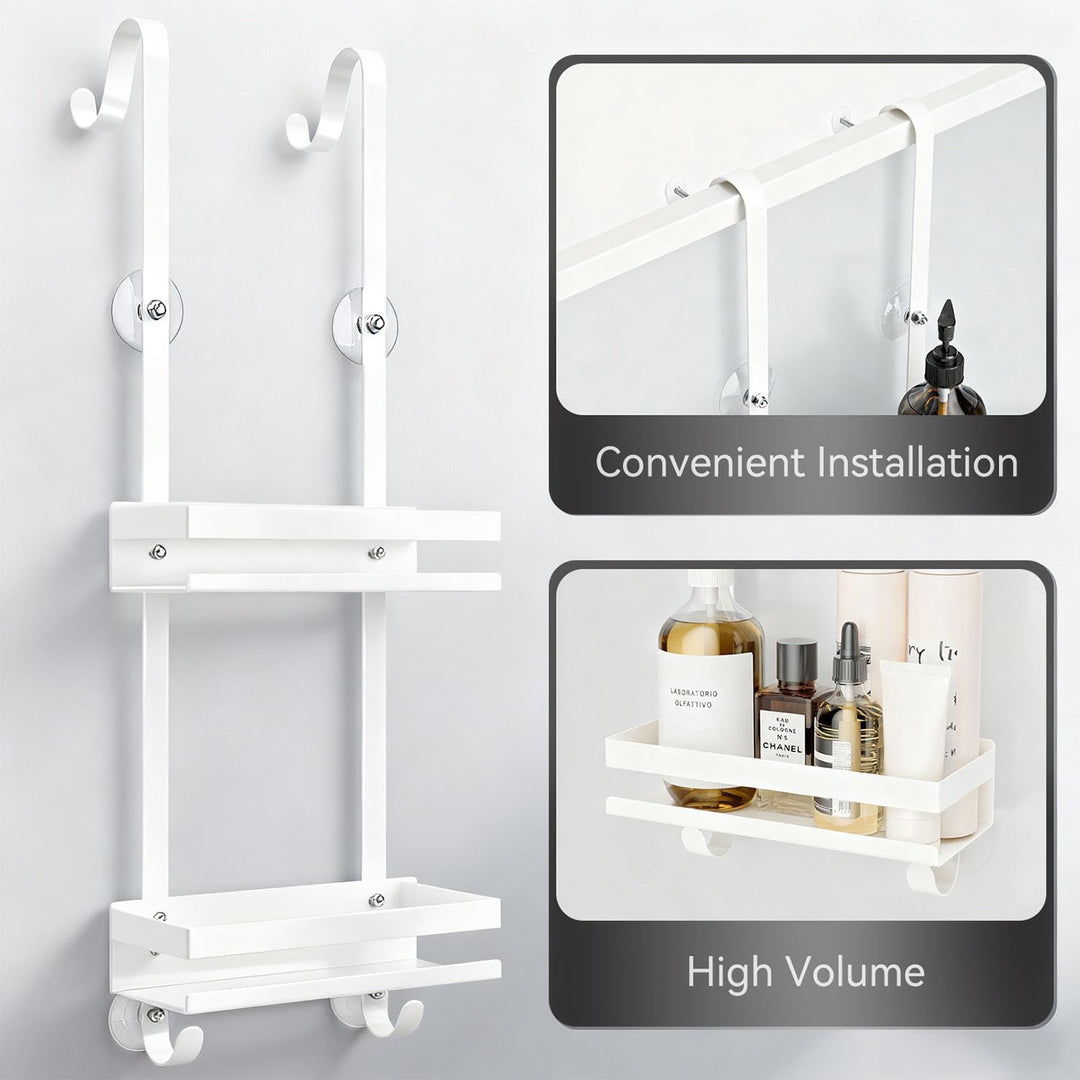 Laimew Duschablage ohne Bohren Badezimmer Organizer, Badregal Duschregal ohne Bohren, Duschablage zu