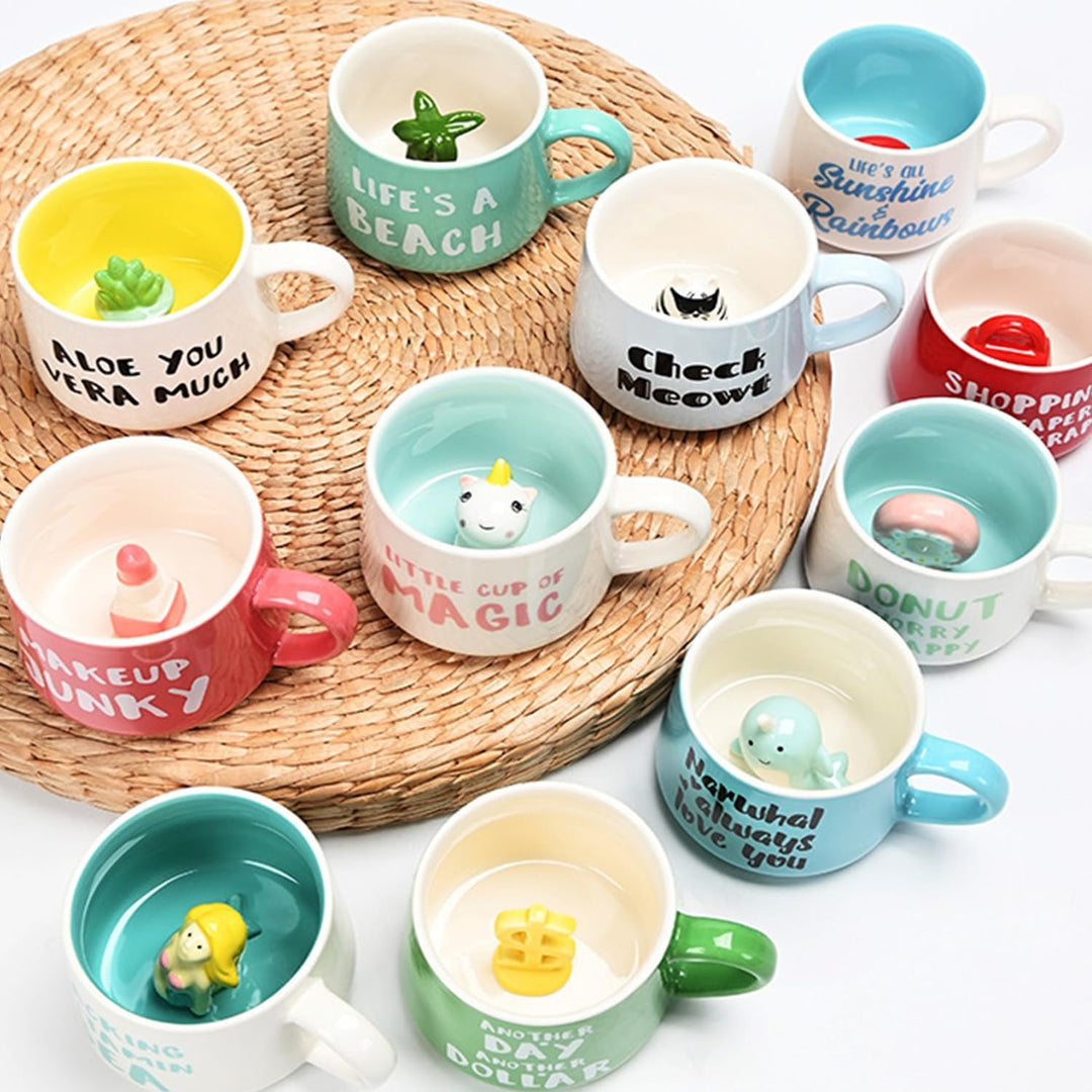 Disoza 3d Tier Tasse Wal Geschenke für Frauen Wal Becher Geschenke für Mädchen Cute Mug Geschenke fü