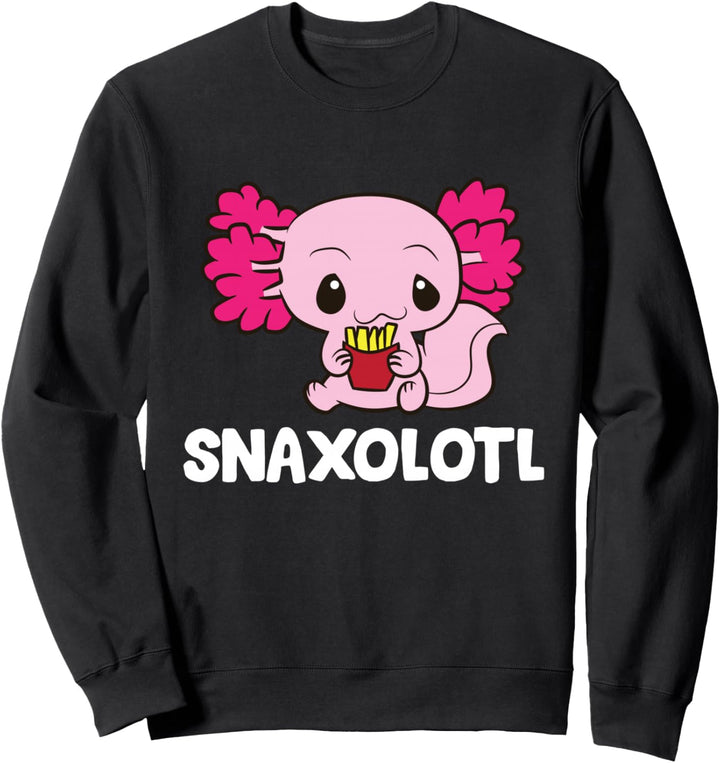 Axoltol Snacking Pommes Frites Funny Snaxolotl Sweatshirt