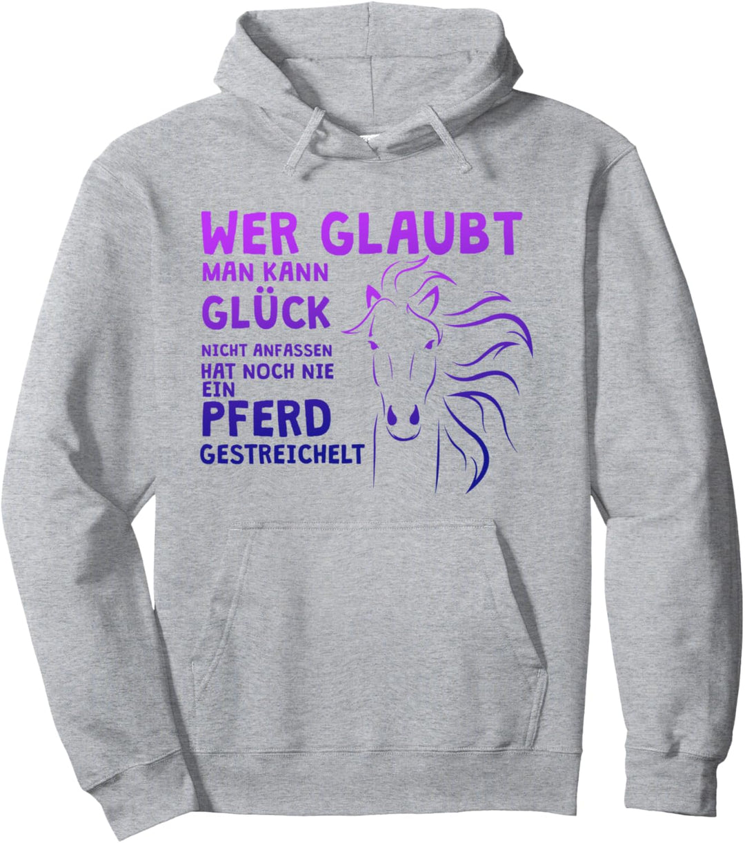 Schönes Pferde Design mit Spruch für Mädchen. Pullover Hoodie