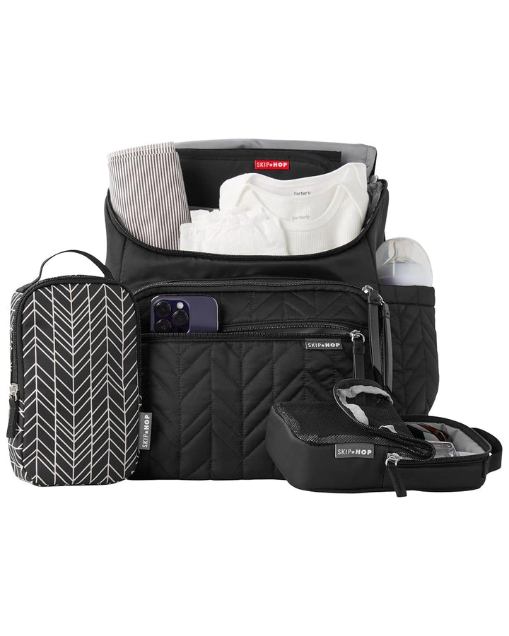 Skip Hop 203106 Forma Backpack - Latte Schwarz, Schwarz
