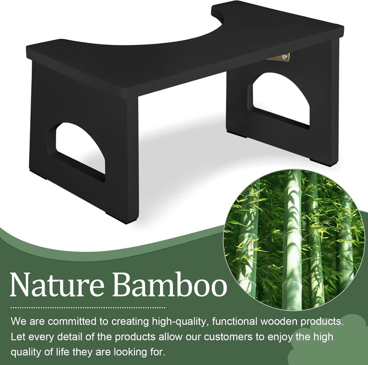 RayLove Physiologischer Toilettenhocker aus Holz, Klappbarer Toilettenhocker aus Holz, 35 Grad strap