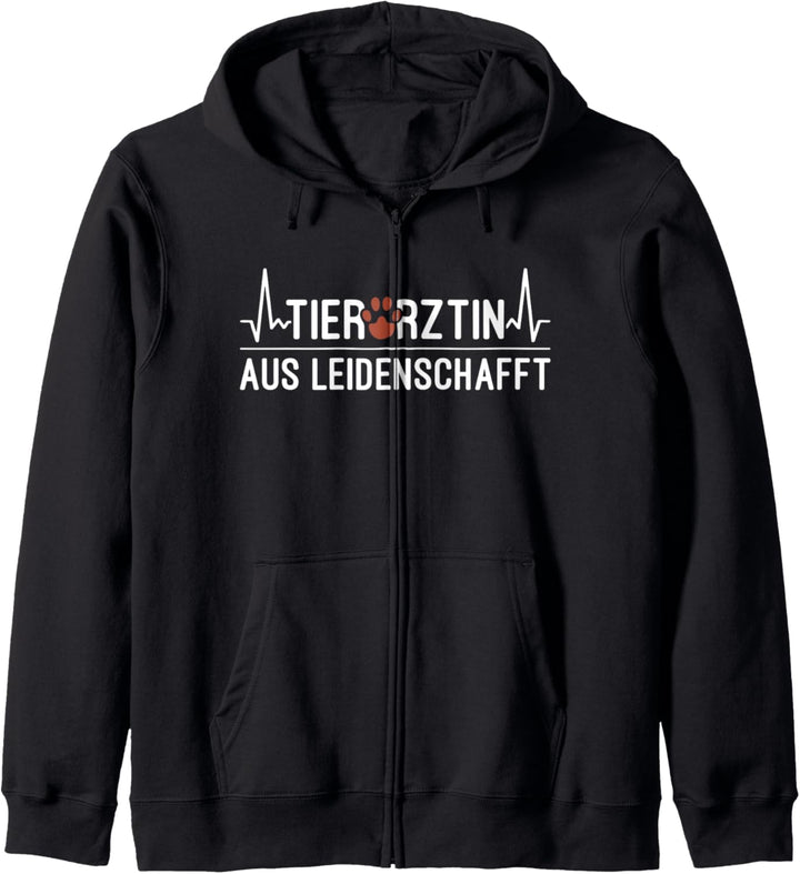 Tierärztin aus Leidenschaft Herzschlag Pfote Kapuzenjacke