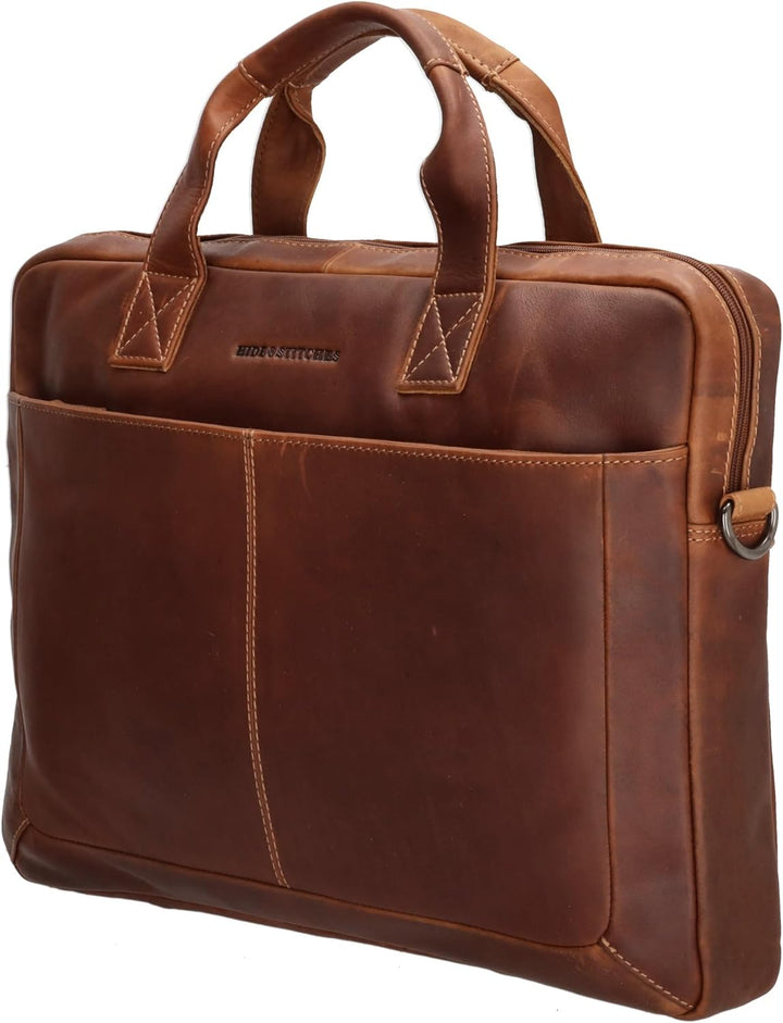 Hide & Stitches Laptoptasche Japura Kollektion 15,6 Zoll Laptopfach Verstellbarer Schultergurt Doppe