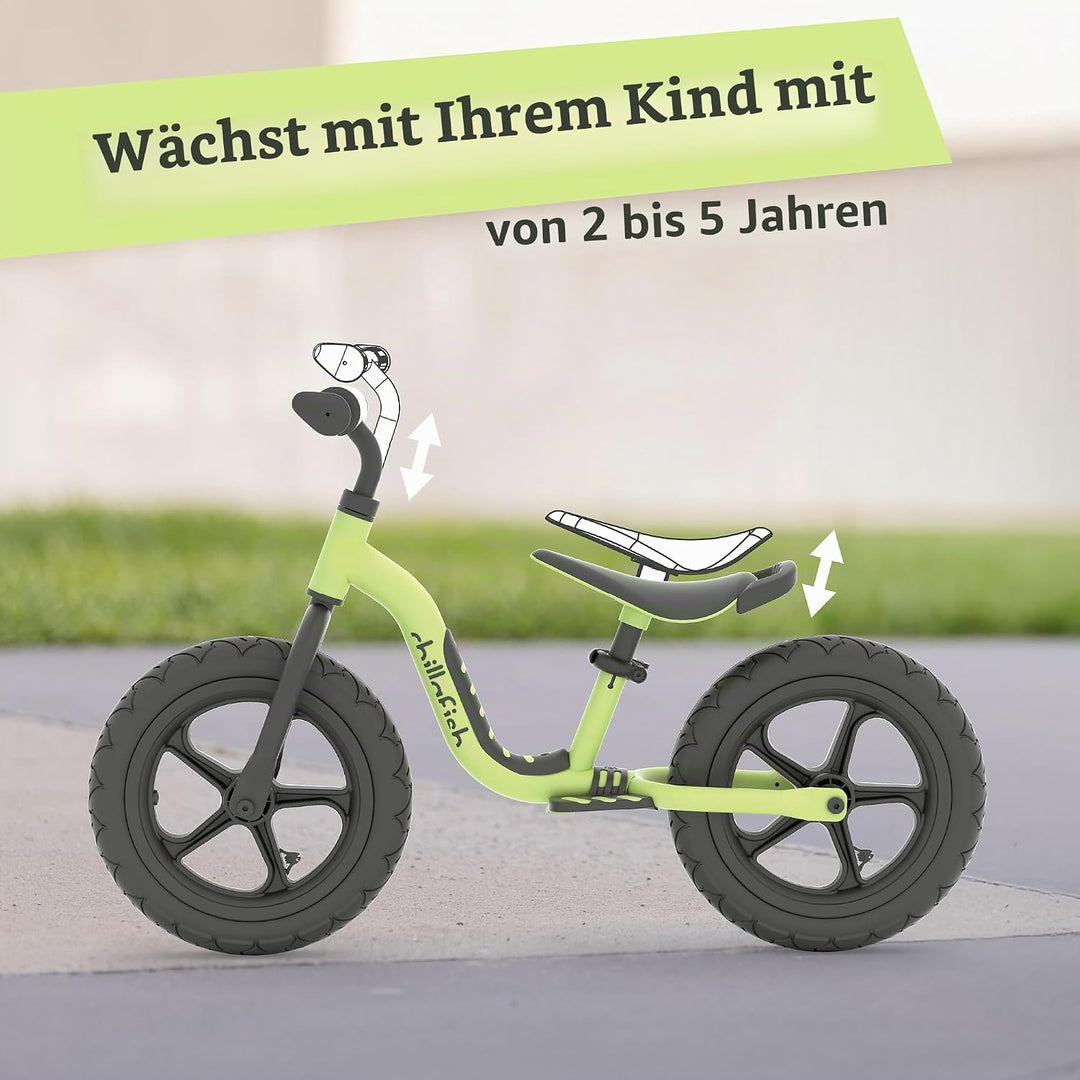Chillafish Charlie Laufrad, Mit 10 Zoll oder 12 Zoll Reifen, mit Leuchträdern oder Anderen Accessoir