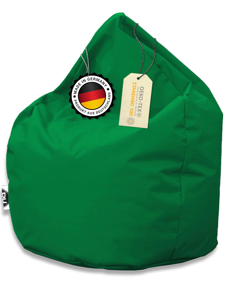 PATCH HOME Patchhome Sitzsack Tropfenform mit Reissverschluss Nachfüllbar - für In &amp; Outdoor - mit S