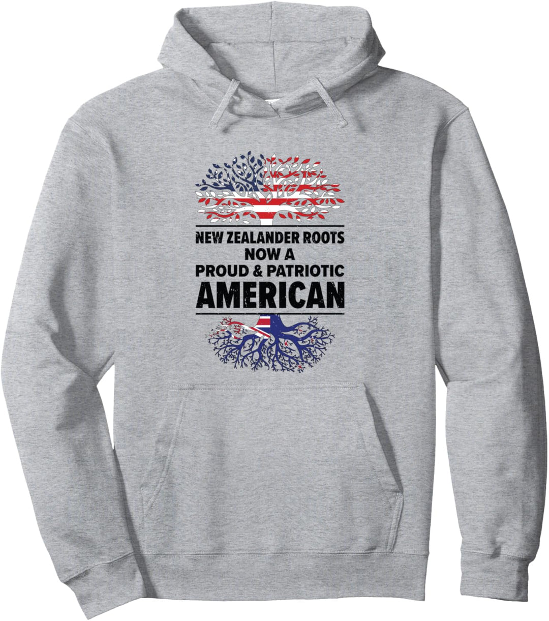 Neuseeland-Flagge, Amerikanischer Patriot, USA, gewachsen, Neuseeland, US-Flagge Pullover Hoodie