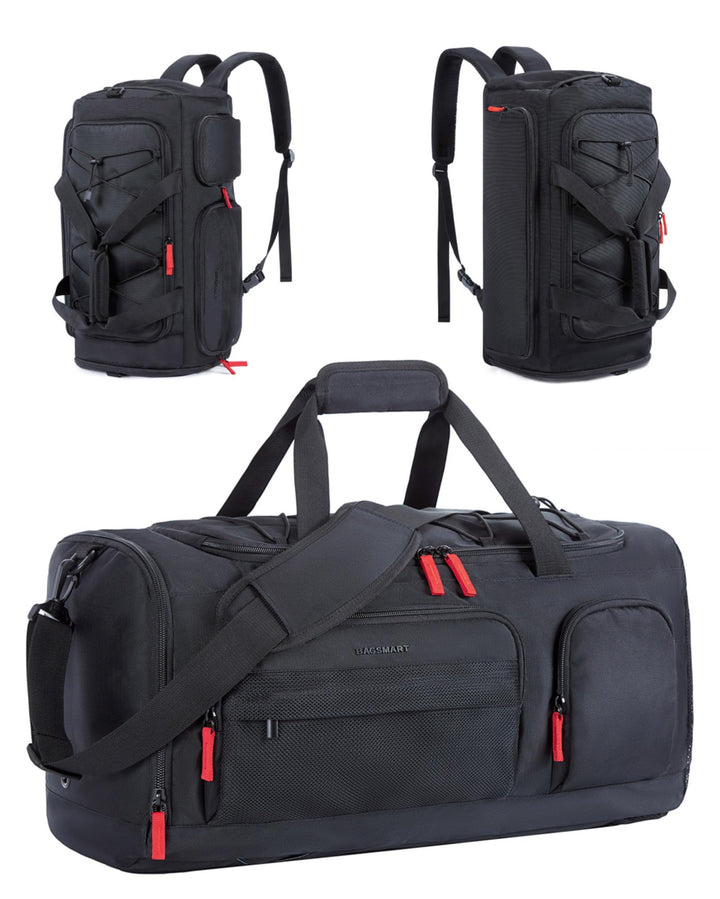 BAGSMART Sporttasche Damen und Herren, Sporttasche mit Schuhfach und Nassfach wasserdichte Gym Bag R