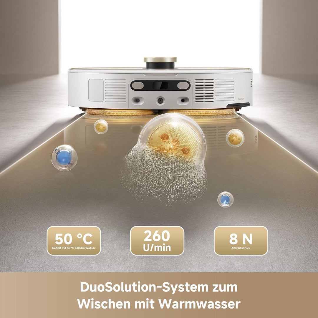 Mova V50 Ultra Complete Saugroboter mit Wischfunktion, Einer Saugkraft von 24.000 Pa, anhebbare Navi
