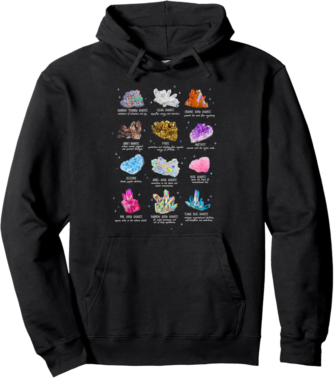 Trendy Crystals Healing Chart Pullover Hoodie