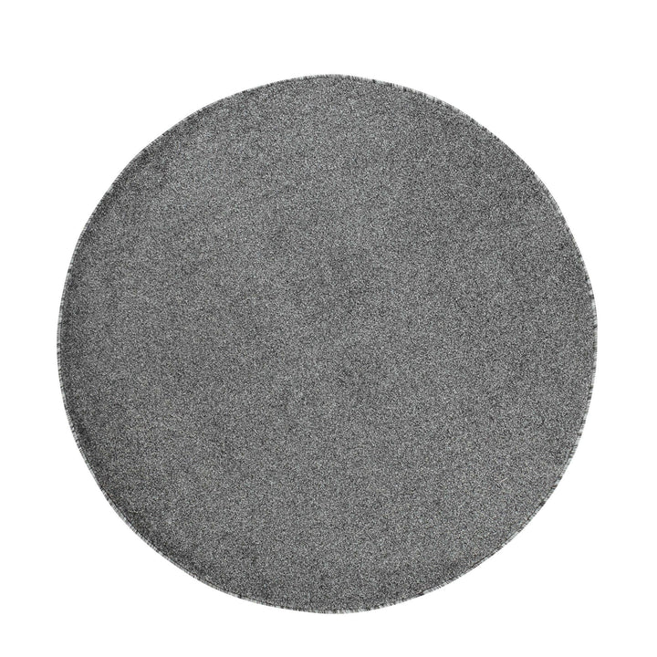 Carpetsale24 Dichter Kurzflor Teppich Wohnzimmer Grau 120 cm Rund Modern Einfarbig Design - Flauschi